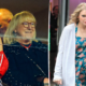 Travis Kelce happily tells everyone that his mom, Donna Kelce, is excited for another grandchild as he announces that his girlfriend, Taylor Swift, is pregnant.