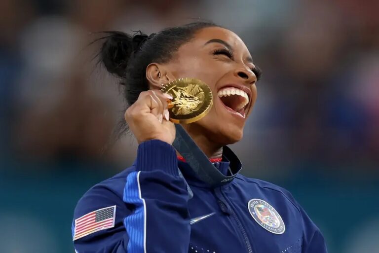 Exclusive: Simone Biles drops major 2028 Olympics hint after winning another gold medal. Cecile Landi, Biles’s gymnastics coach thinks otherwise, Says, “Never gonna see you again in 2028 even if….”