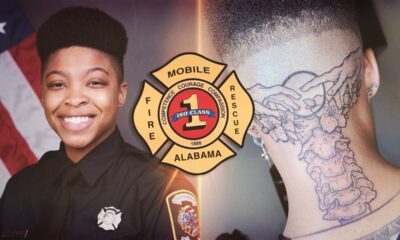 Breaking News: Black Female Firefighter in Alabama Get a Tattoo on the Back of Her Head and guess what, she was….see more