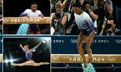 Breaking News: "Simone Biles teary-eyed blames Olympic crowd for stumbling and falling off the beam during the Women’s Gymnastics Beam Final, saying “As soon as I’m going they’re like “shushing” so much.”