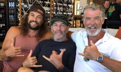 Breaking: Pierce Brosnan beams with delight as he enjoys dinner with his 'lad' Jason Momoa after friendly golf game in Hawaii...See More