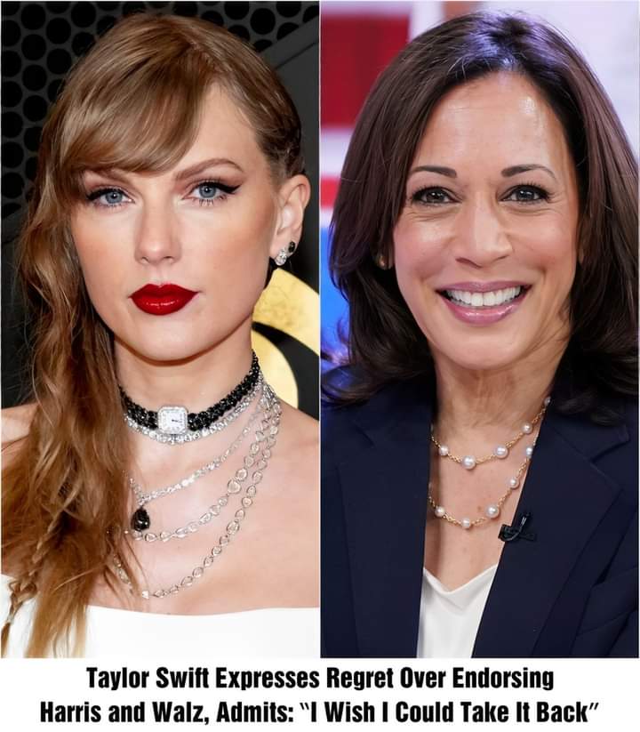 Breaking : Taylor Swift Expresses Regret Over Endorsing Harris and Walz, Admits “I Wish I Could Take It Back”...See More