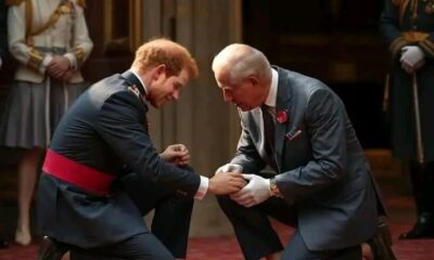 Prince Harry finally returned to the palace, kneeling before King Charles after five years apart, tears streaming down his face as he whispered, “I’m sorry, Father”.