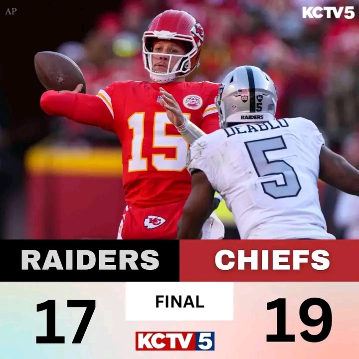 FINAL: For the 10th consecutive year, the Kansas City Chiefs are headed to the playoffs. This time, via a 19-17 win over the Raiders that improved Kansas City to 11-1...