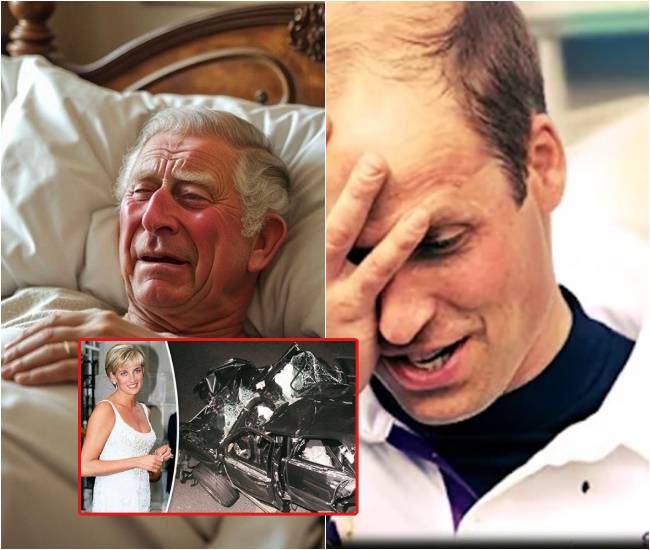 Sad News : Filled with remorse, King Charles finally confessed to William as he lay in his hospital bed: “Diana’s accident was not an accident; I am sorry…”