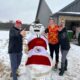 Moved from Kansas to Texas a year ago. We got our first snow and of coarse had to make a snowman. We love our Chiefs and our favorite coach Any Reid!!!