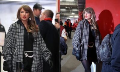 Taylor Swift Arrives at Arrowhead for Her First Appearance of 2025, Rocks a $16K Rep-Coded Chanel Look to Cheer for Travis Kelce and the Chiefs in Playoff Showdown Against the Texans – See Photos and Clips...