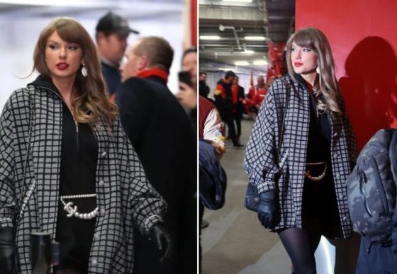 Taylor Swift Arrives at Arrowhead for Her First Appearance of 2025, Rocks a $16K Rep-Coded Chanel Look to Cheer for Travis Kelce and the Chiefs in Playoff Showdown Against the Texans – See Photos and Clips...