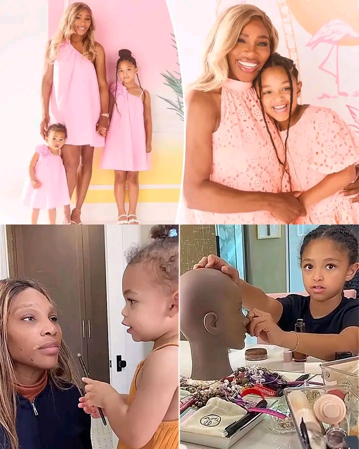 Incredible! Serena Williams’ daughters Olympia & Adira come together for dream ‘glam team’ as they treat mom to adorable make-up session...