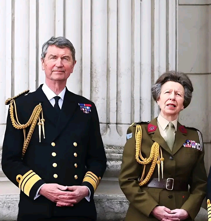 Princess Anne and Sir Timothy Laurence appear dignified in their military uniforms, a symbol of unwavering honor and dedication to the nation and royal duty...See More 👇