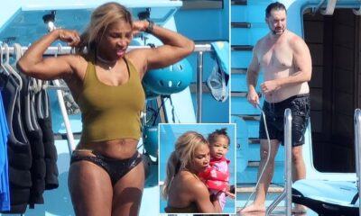 INCREDIBLE! Doting mom Serena Williams soaks up the Sardinian sun on luxury yacht with husband Alexis Ohanian and family...
