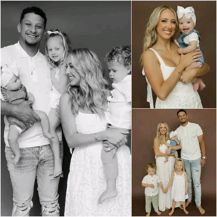 Brittany Mahomes and her husband, Kansas City Chiefs quarterback Patrick Mahomes, revealed their youngest baby’s face in new family photos...