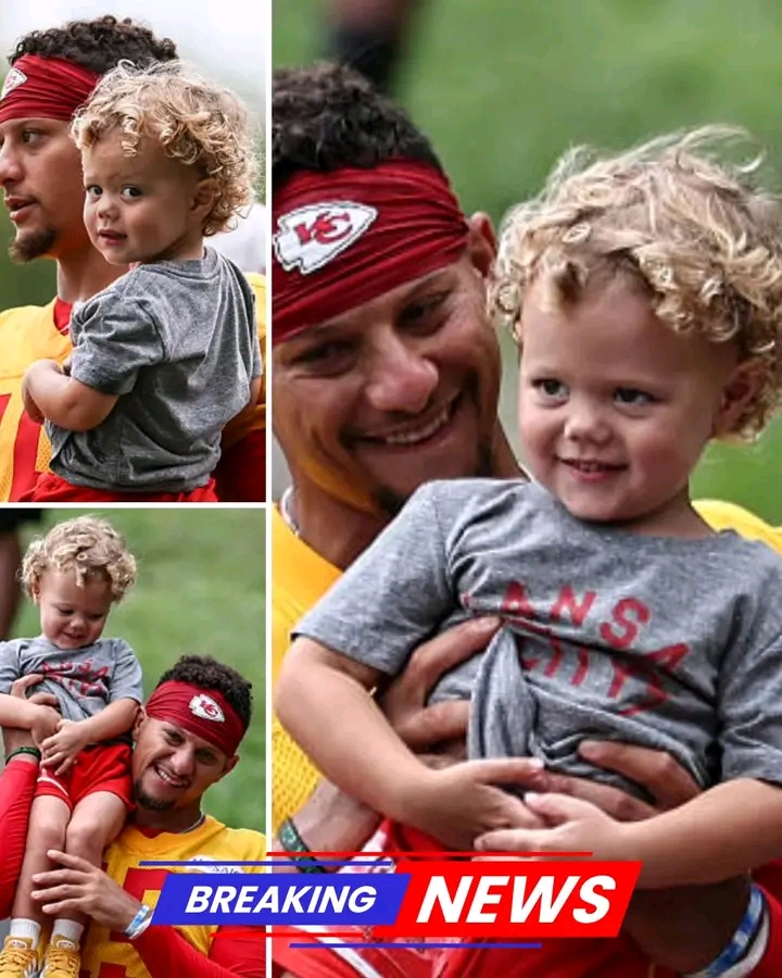 "Patrick Mahomes Shows Off Son Bronze at Chiefs Training Camp: A Family Moment to Remember! ๐๐"Full story: ๐๐๐