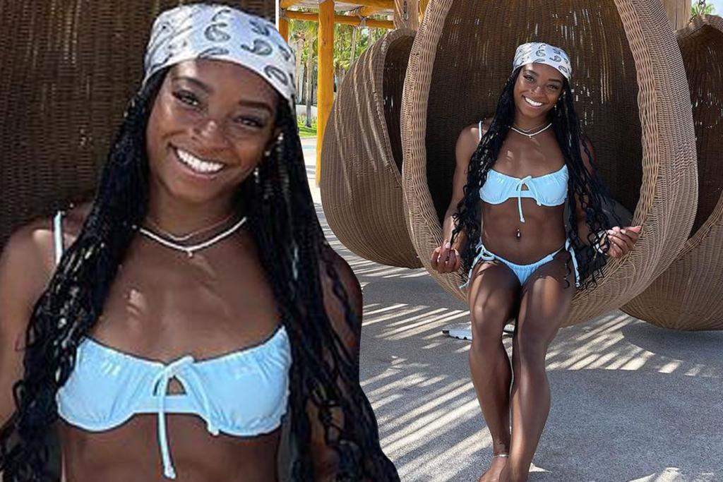 Every queen deserves to put her crown down and frolic on a lush island in a bikini. That’s precisely what legend Simone Biles has been doing this summer. The renowned athlete took a girls’ trip down to Virgin Gorda, British Virgin Islands, and shared snaps of her posing in bikinis and enjoying her vacation. See Steamy photos