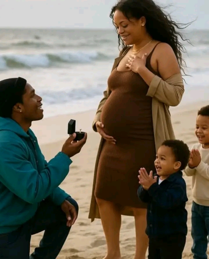 SHOCKING MOMENT: A$AP ROCKY Proposes to Rihanna on Windy Beach Before Baby No. 3 — and Her Response Stuns the World...