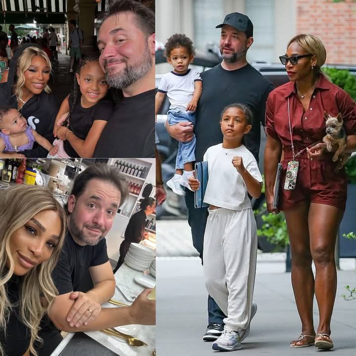 BREAKING: Serena Williams beat the summer heat while showcasing her toned legs during a family outing on Thursday. The Grand Slam champ, 43, who some fans think is ‘too thin’ after seeing a recent bikini snap, stepped out in a burgundy romper while enjoying a rare public outing with her husband and two children in New York city…see more Adorable photos