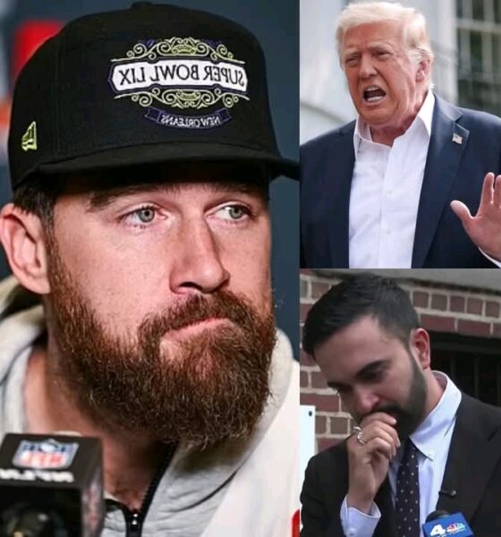 INCREDIBLE! Travis Kelce issued a bold warning to 𝐓𝐫𝐮𝐦𝐩: “I don’t care if you’re the President of the United States or not – if you dare attack Zohran Mamdani or any of our neighbors, you will wage war on 20 million New Yorkers, starting with me” – Immediately after he regretted it, 𝐓𝐫𝐮𝐦𝐩 made the decision that he would have to..😡 Details in the comments 👇👇👇